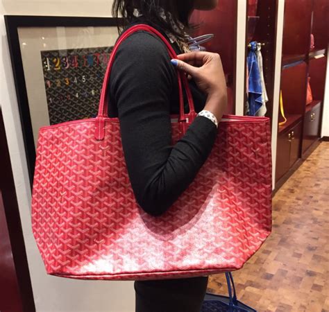 goyard red|goyard st louis tote sizes.